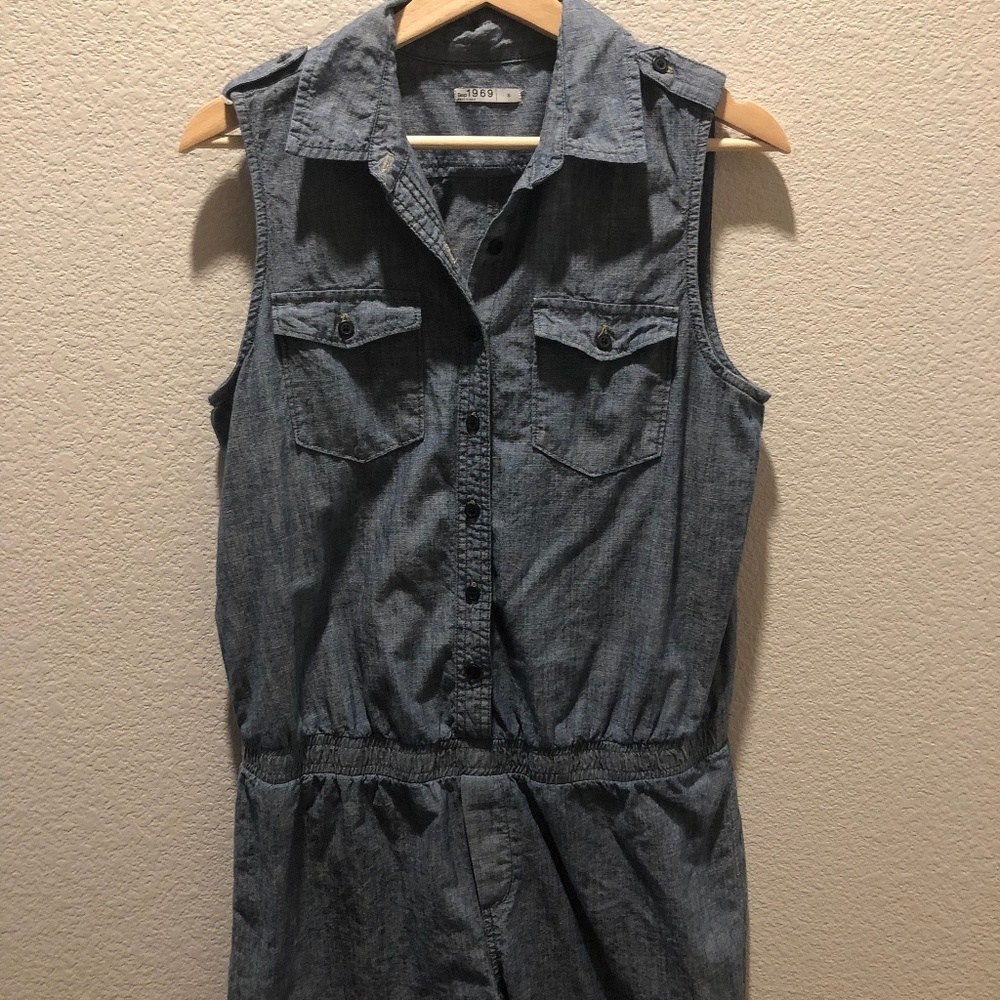 Gap Cotton Denim Romper